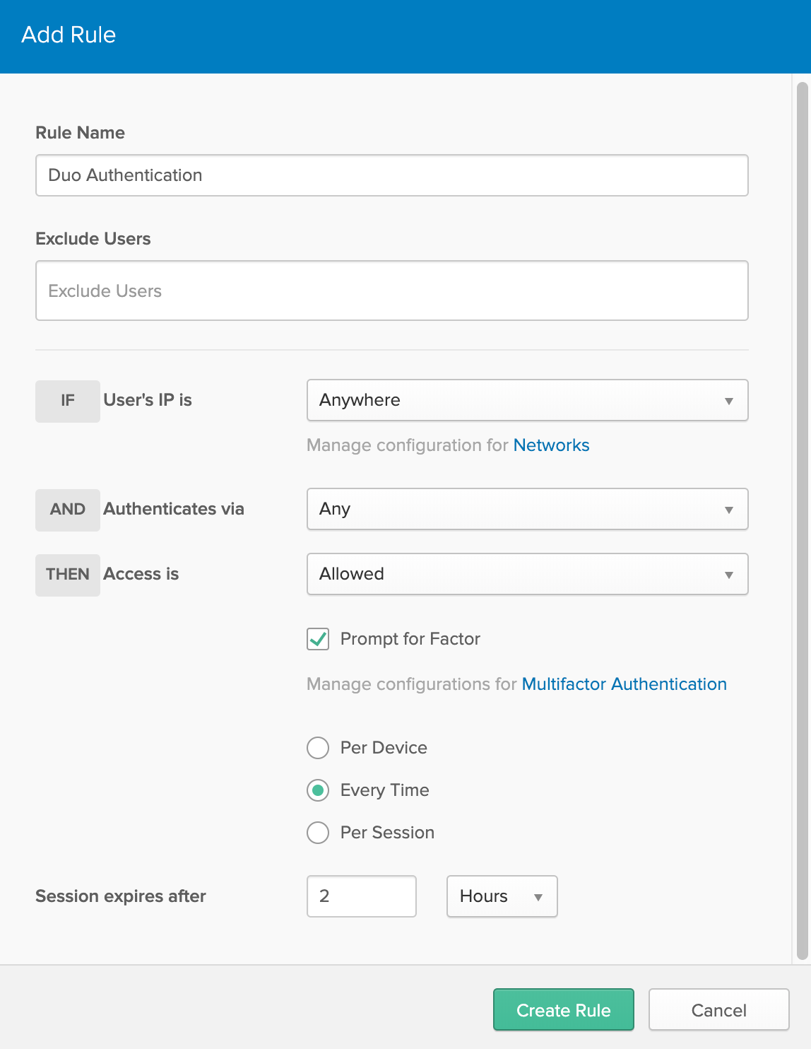 Okta Authentication Factors