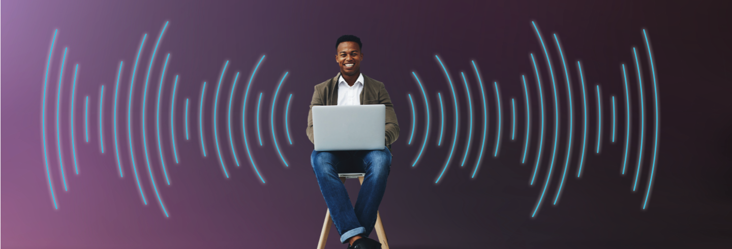 Hero image showing a man surrounded by WiFi signals