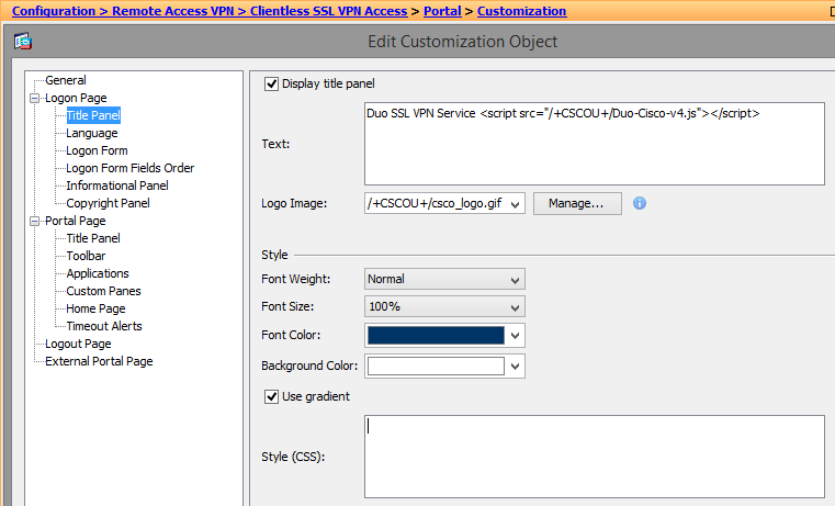 edit Customization Object