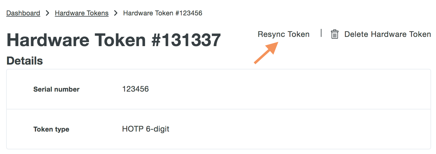 Resync the token