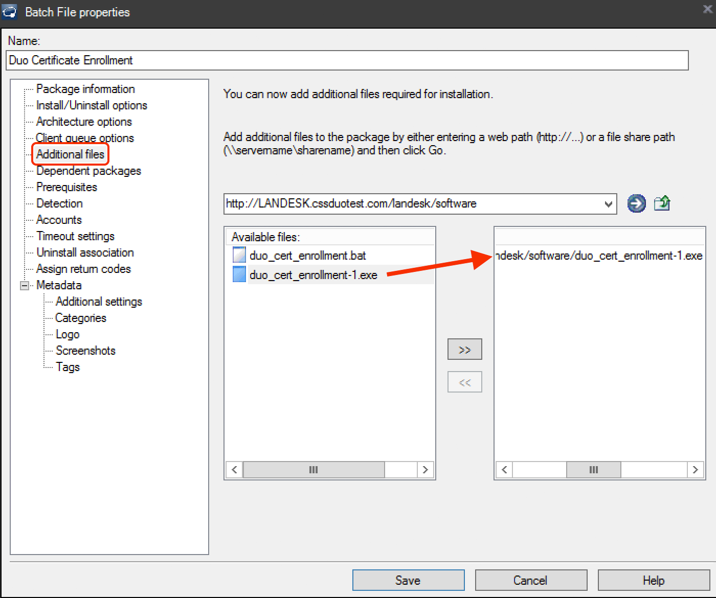 LANDESK Package - Additional File