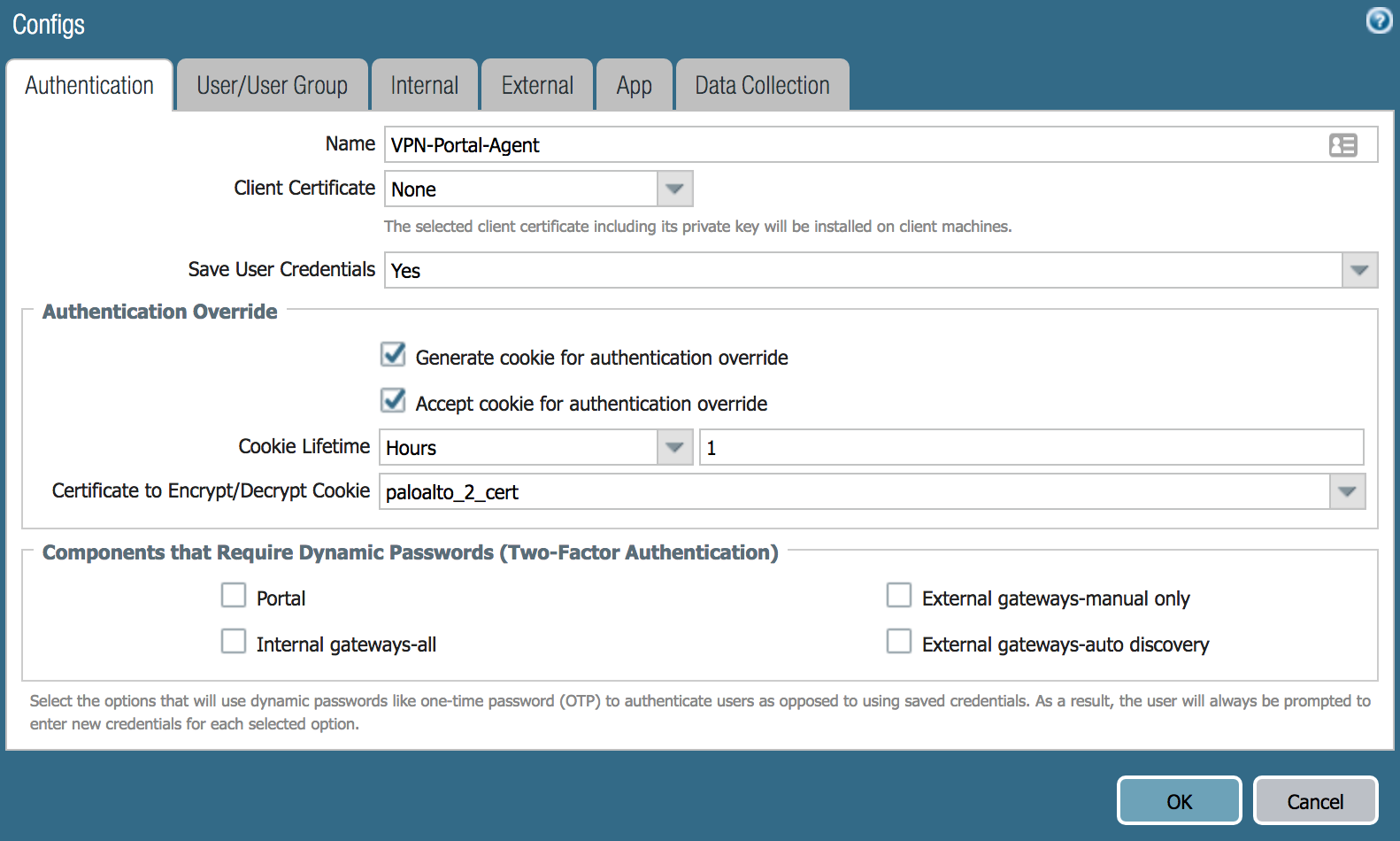 Palo Alto Networks Portal Configuration