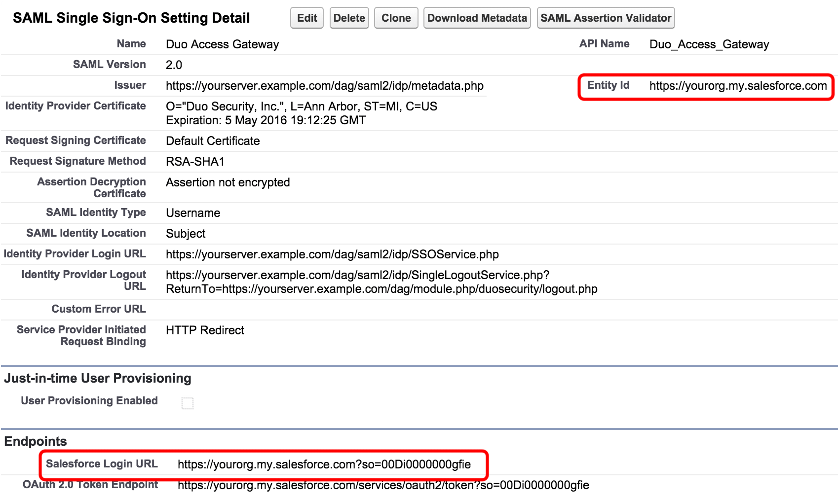 Salesforce SSL Settings