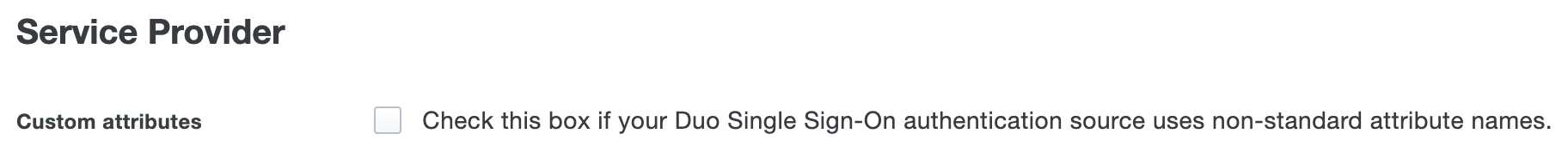 Duo DigiCert Custom Attributes Checkbox