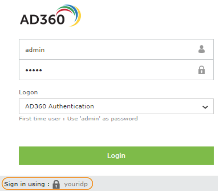 ManageEngine AD360 SSO Login