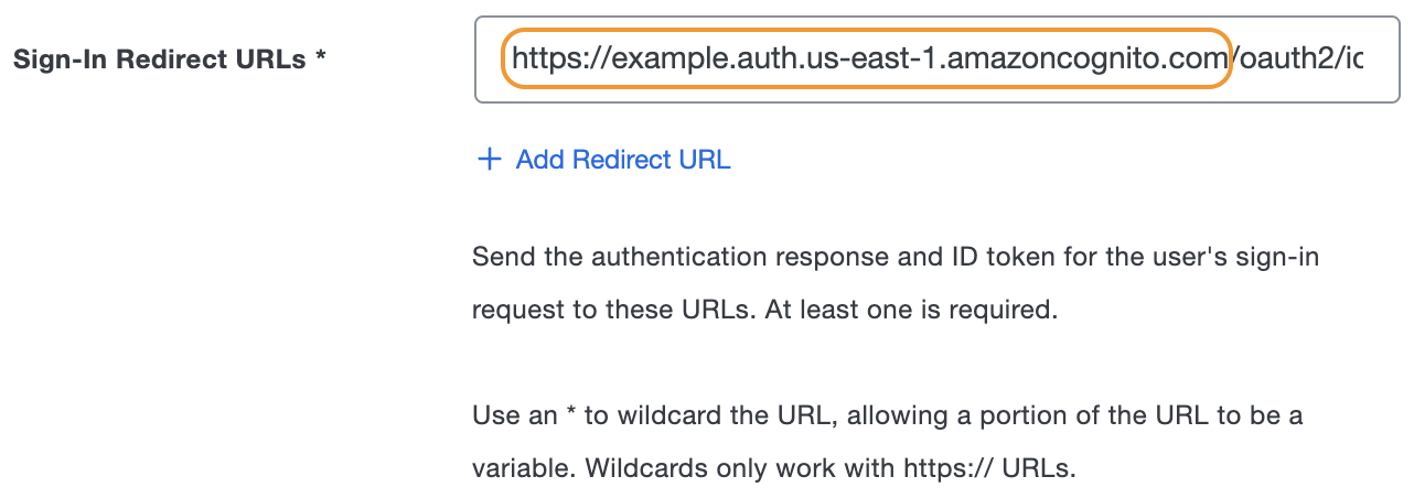 Duo AWS Cognito Sign-In Redirect URL
