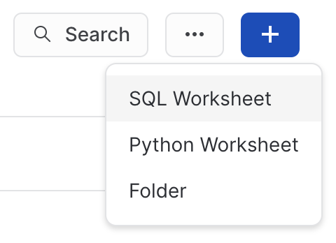 Snowflake SQL Worksheet