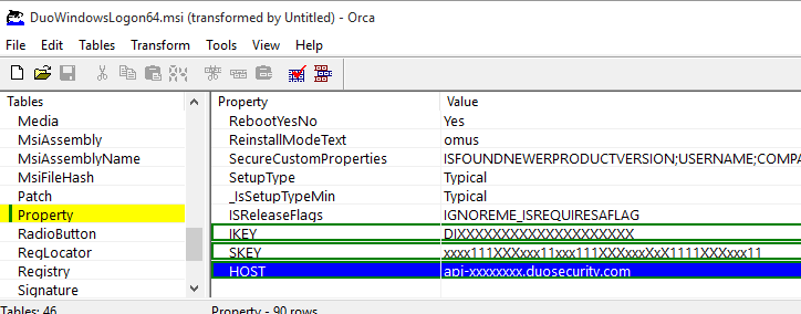 Orca Property Table with Duo Rows